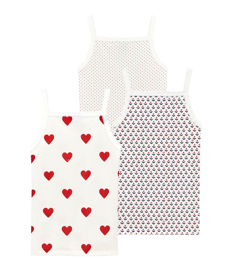 Pack de 3 camisetas de tirantes para ni&ntilde;a multicolor