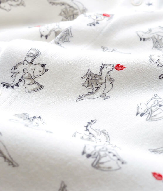 Pijama sin pies de punto para bebé niño blanco MARSHMALLOW/ MULTICO CN