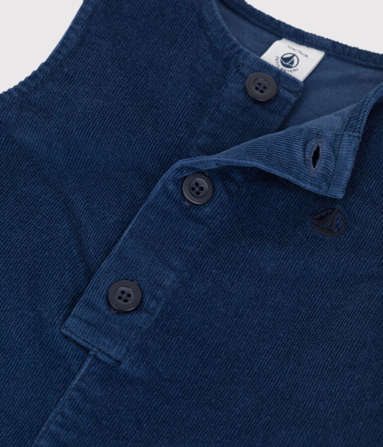 Mono largo de pana para beb&eacute; azul