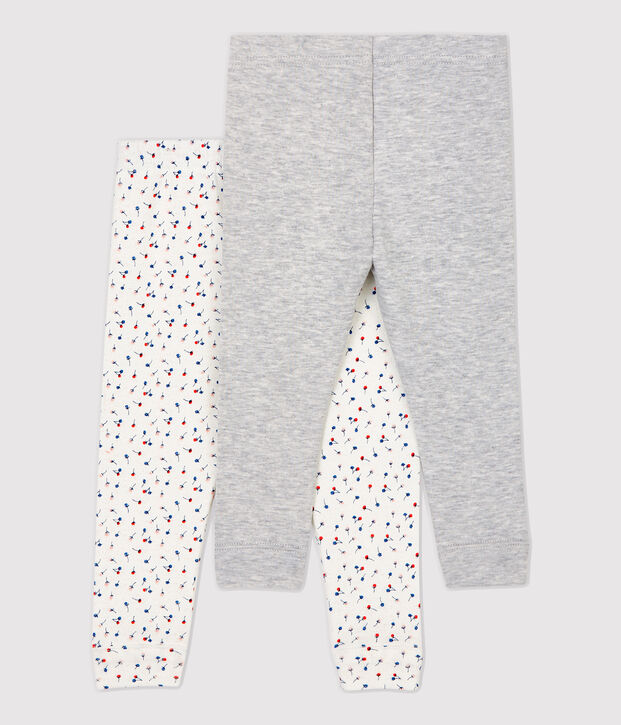 Juego de 2 leggings de algod&oacute;n de beb&eacute;. multicolor