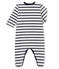 Pelele de terciopelo para bebé unisex blanco MARSHMALLOW/azul SMOKING