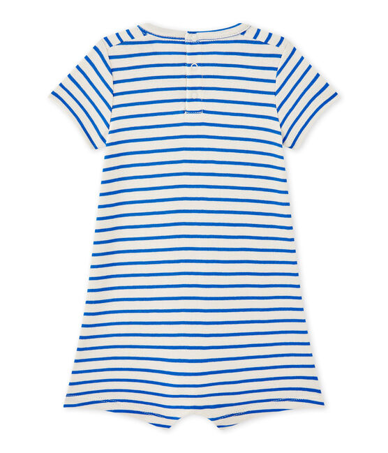 Pelele corto marinero de bebé niño blanco FETA/azul PERSE
