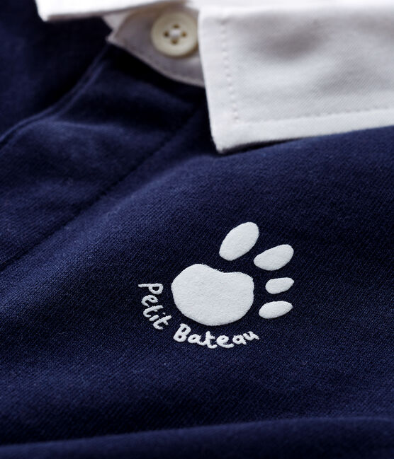 Polo de manga larga para bebé niño azul SMOKING