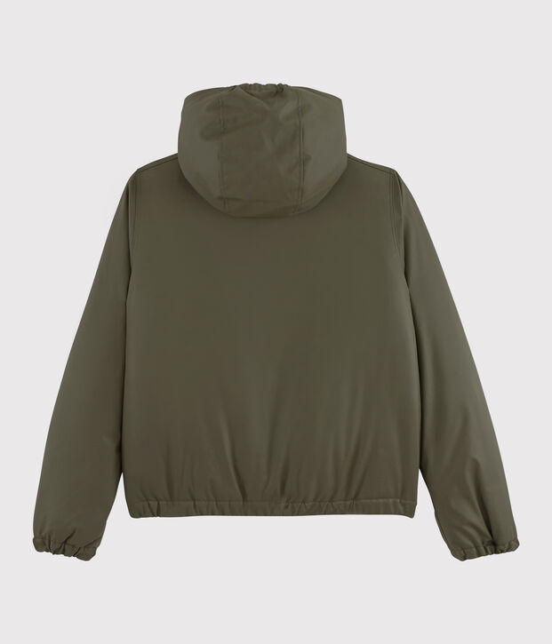 Impermeable acolchado reciclado unisex marron