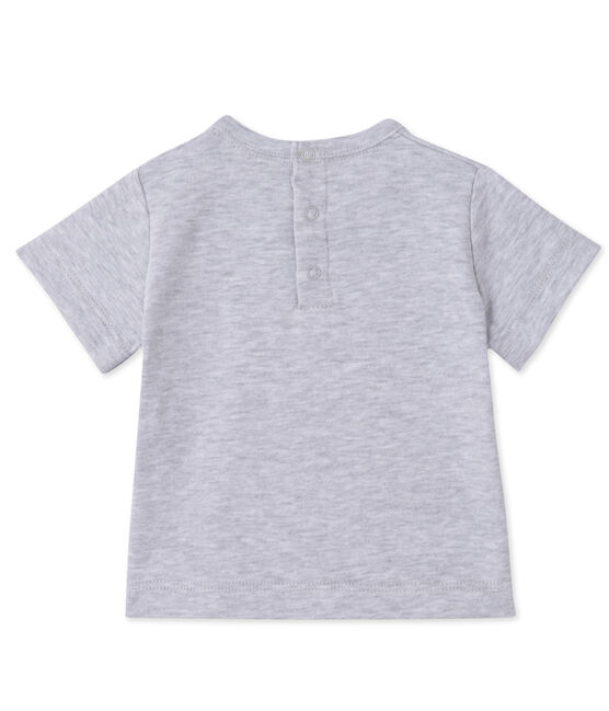 Camiseta serigrafiada para bebé niño gris POUSSIERE CHINE