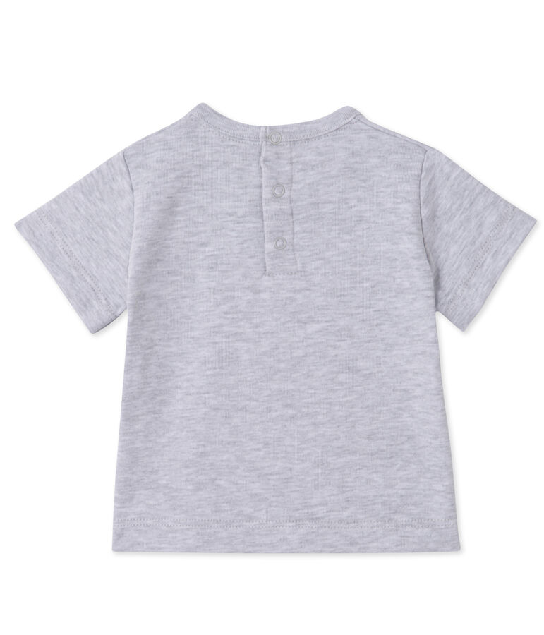 Camiseta serigrafiada para beb&eacute; ni&ntilde;o gris