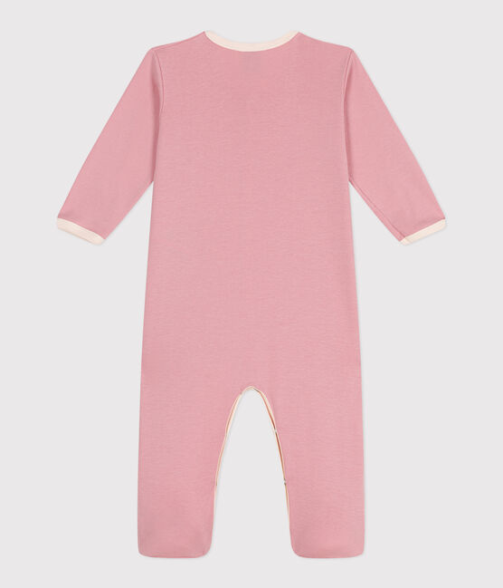 Pijama de algodón liso para bebé rosa CHARME