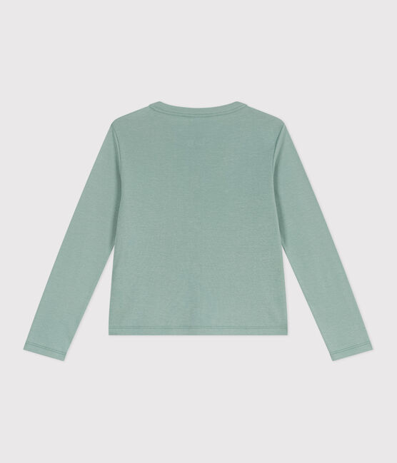 Cárdigan infantil de algodón liso verde PAUL