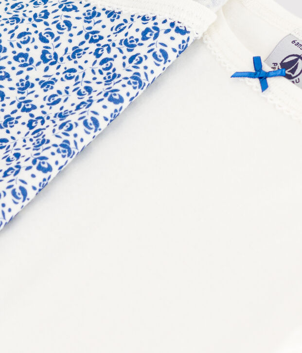 Juego de 2 camisetas de tirantes infantiles de algod&oacute;n con flor multicolor