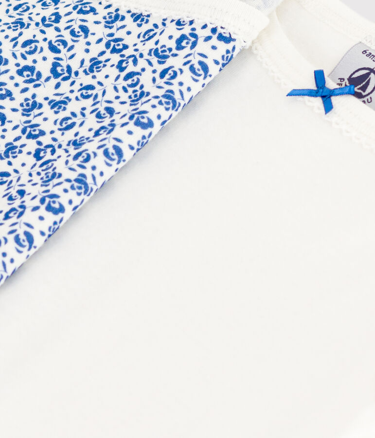 Juego de 2 camisetas de tirantes infantiles de algod&oacute;n con flor variante 1