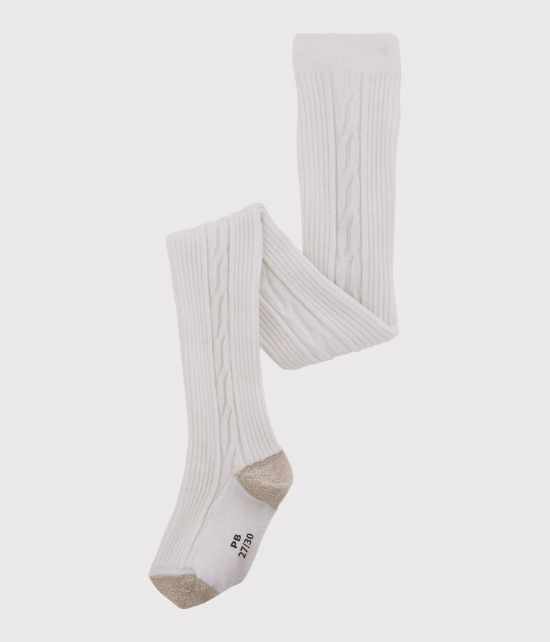 Pantis c&aacute;lidos infantiles para ni&ntilde;a blanco