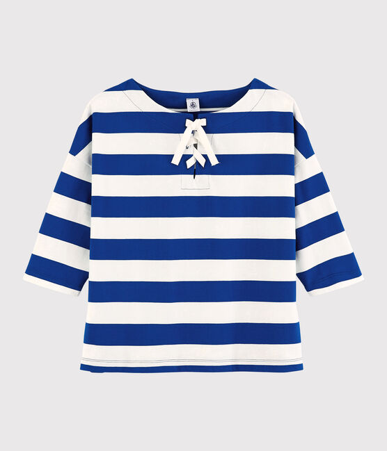 Camiseta de mujer azul SURF/blanco MARSHMALLOW