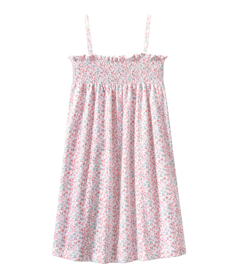 Camis&oacute;n bordado estampado para ni&ntilde;a blanco ECUME/blanco MULTICO