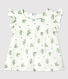 Blusa de manga corta con estampado de flores de gasa de algodón ecológico de bebé
