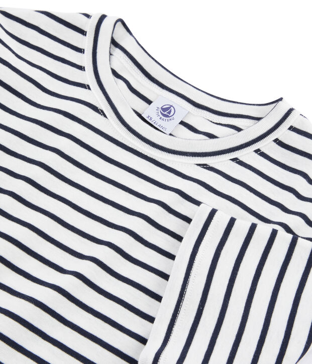 Camiseta ic&oacute;nica para mujer blanco/azul