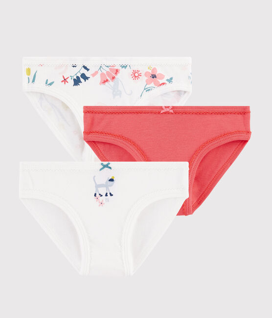 Juego de 3 braguitas con estampado de flores de niña pequeña variante 1