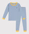 Pijama infantil de algodón a rayas azul BEACH/ MARSHMALLOW