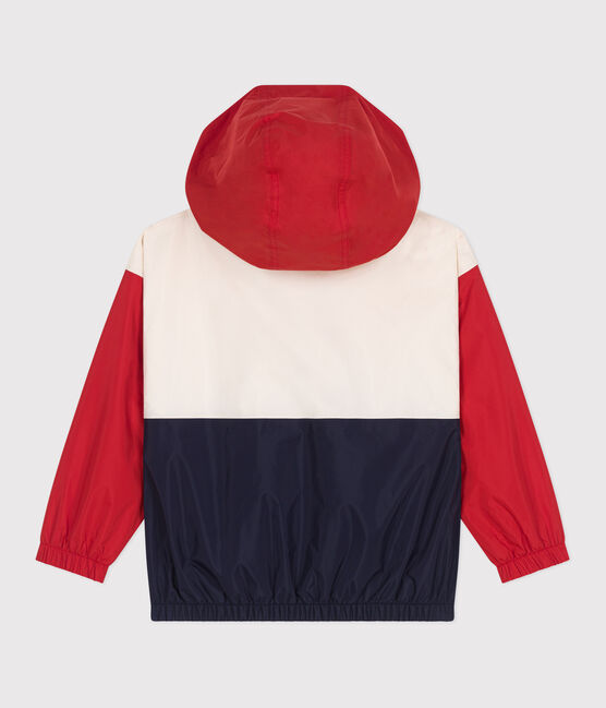Cortavientos infantil con capucha plegable blanco AVALANCHE/ MULTICO