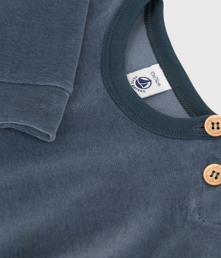 Sudadera de terciopelo para beb&eacute; gris