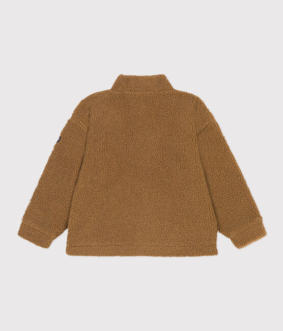 Chaqueta de borreguito reciclado de niña/niño marron BRINDILLE