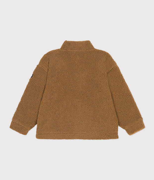 Chaqueta de borreguito reciclado de ni&ntilde;a/ni&ntilde;o marron