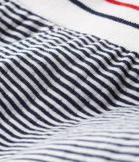 Pantalón de tela túbica para bebé azul SMOKING/blanco MULTICO CN