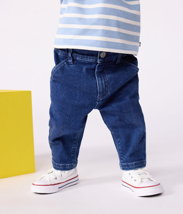 Pantal&oacute;n denim para beb&eacute; azul