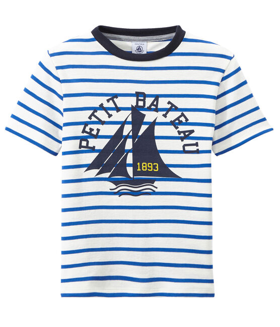 Camiseta a rayas blanco MARSHMALLOW/azul PERSE