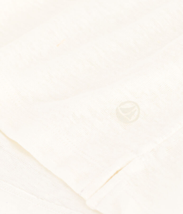 Camiseta LA RECTA de algod&oacute;n con cuello redondo para mujer blanco