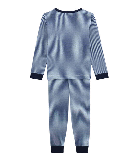 Pijama para niño azul LIMOGES/blanco MARSHMALLOW