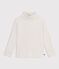 Camiseta infantil lisa de cuello alto de algod&oacute;n MONTELIMAR CHINE