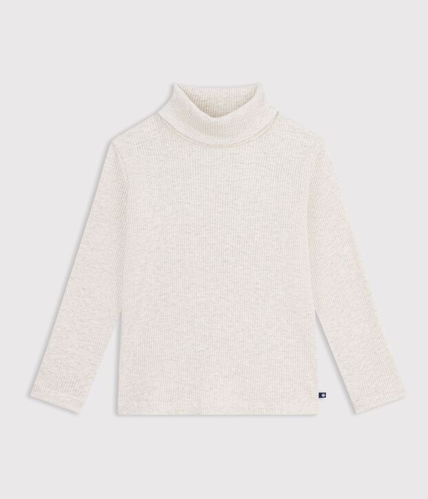 Camiseta infantil lisa de cuello alto de algod&oacute;n MONTELIMAR CHINE