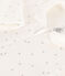 Pelele de terciopelo con estrellas blanco MARSHMALLOW/gris GRIS