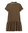 Vestido para niña de manga corta marron SHITAKE