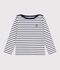 Camiseta marinera ic&oacute;nico para ni&ntilde;os de algod&oacute;n grueso blanco/azul