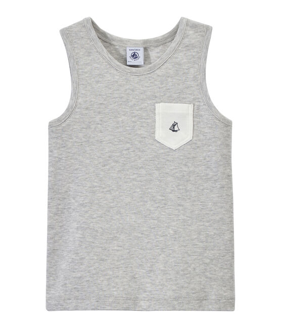 Camiseta sin mangas con bolsillo en el pecho para niño gris BELUGA CHINE