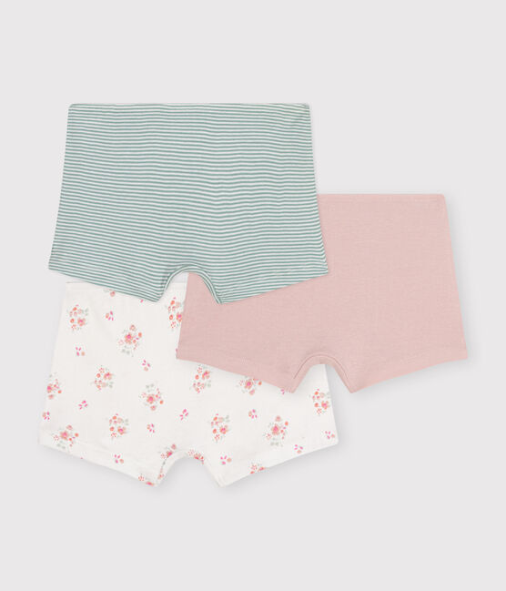 Juego de 3 culottes infantiles de algodón con flor variante 1