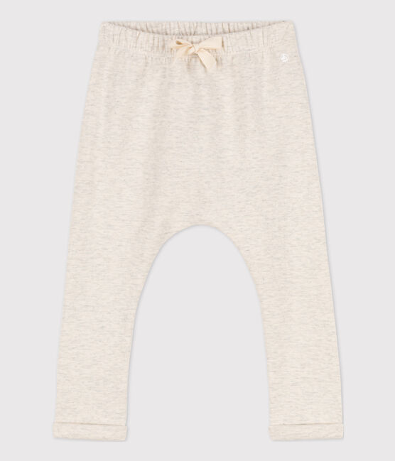 Pantalón de punto grueso para bebé beige MONTELIMAR CHINE