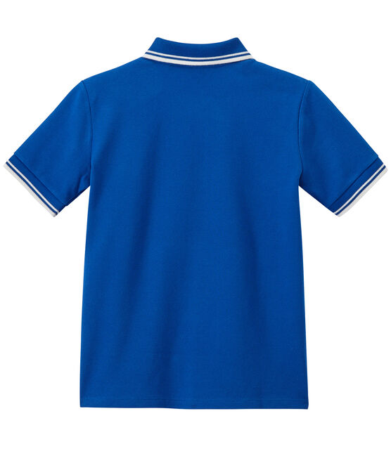 Polo para niño en jersey piqué azul PERSE