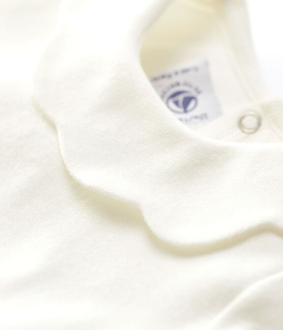 Blusa de algodón de bebé blanco MARSHMALLOW