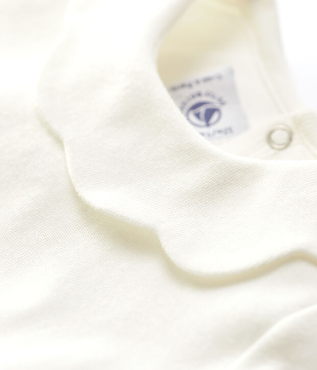 Blusa de algod&oacute;n de beb&eacute; blanco