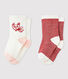 Lote de 2 pares de calcetines con estampado de bebé niña
