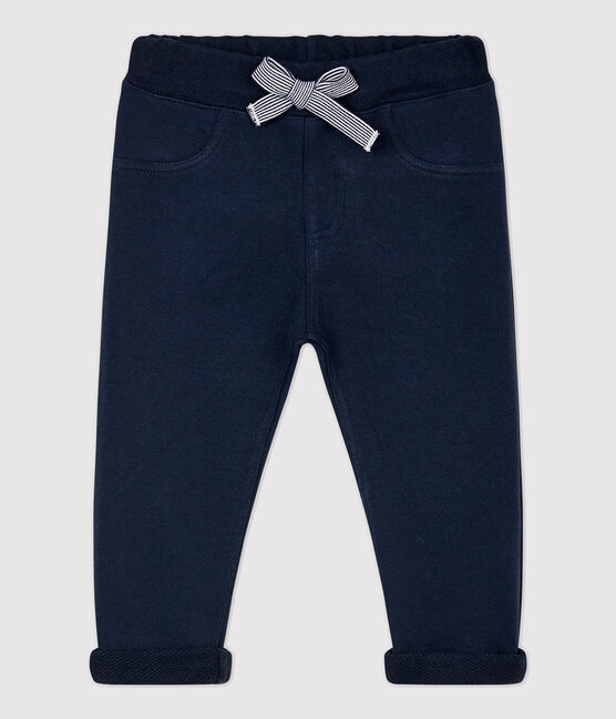 Pantalón de muletón de bebé. azul SMOKING