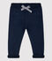 Pantalón de muletón de bebé. azul SMOKING