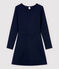 Vestido de tejido tubular acolchado de mujer azul SMOKING