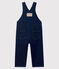 Peto para bebé de muletón vaquero azul JEAN