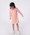Vestido infantil de algodón de manga larga a rayas rosa FLEUR/ SPICY