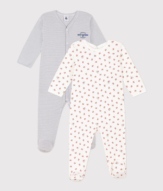 Juego de 2 pijamas para beb&eacute; multicolor