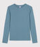 Camiseta de algodón L'ICONIQUE con cuello redondo para mujer azul ROVER