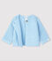 Cárdigan de punto de bebé de algodón orgánico azul TOUDOU